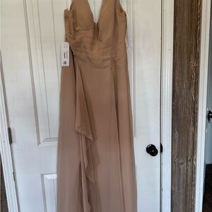 Azazie Tan Wedding Dress